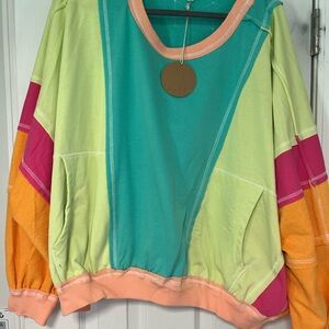 Colorful Patchwork Women's Top